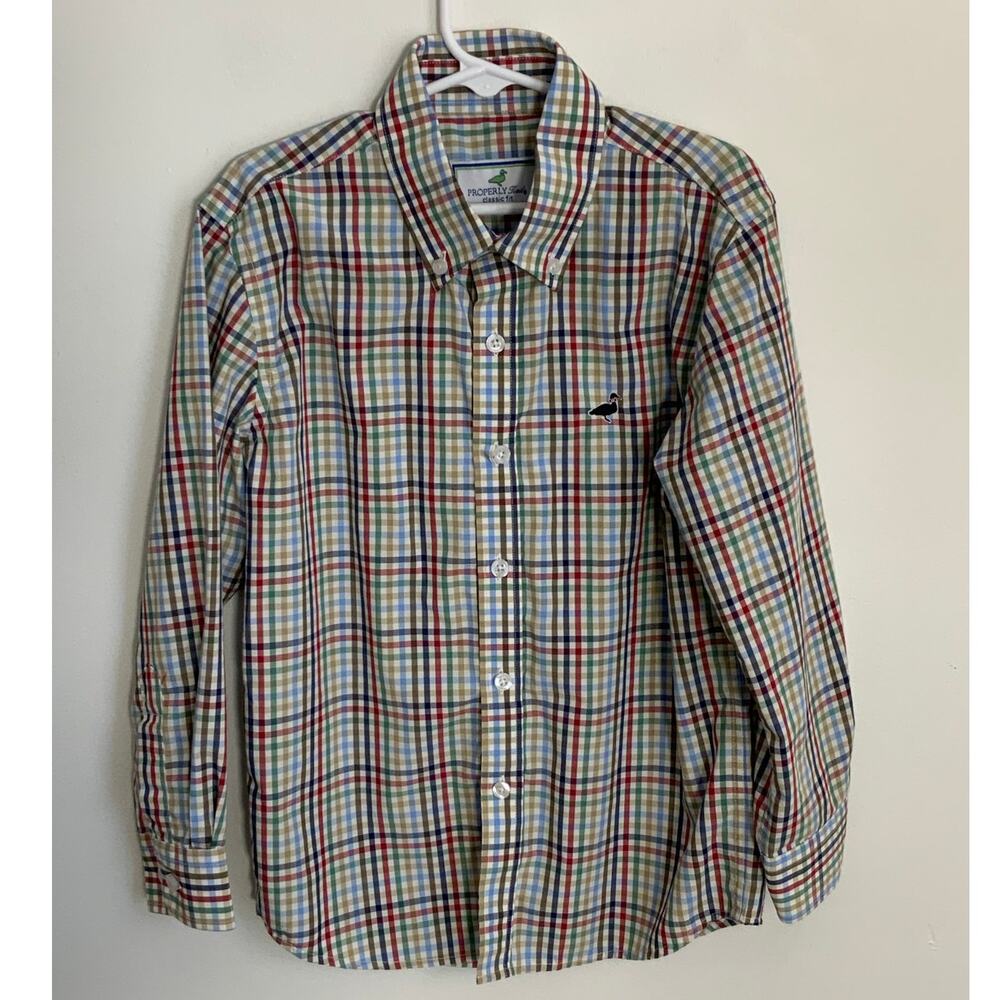 Properly Tied Boys Long Sleeve Button Up size 6